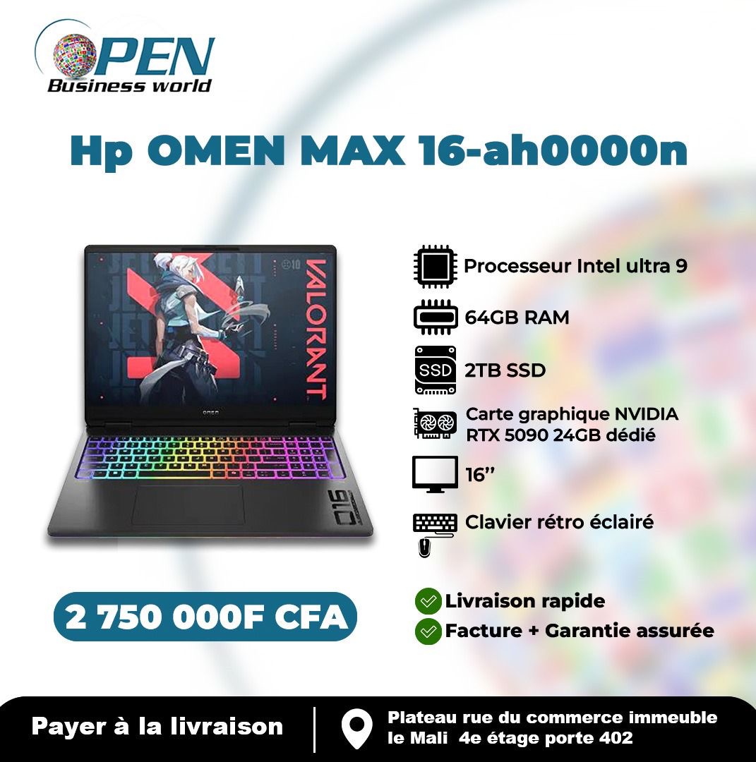 Hp OMEN MAX 16-ah0000n ultra 9