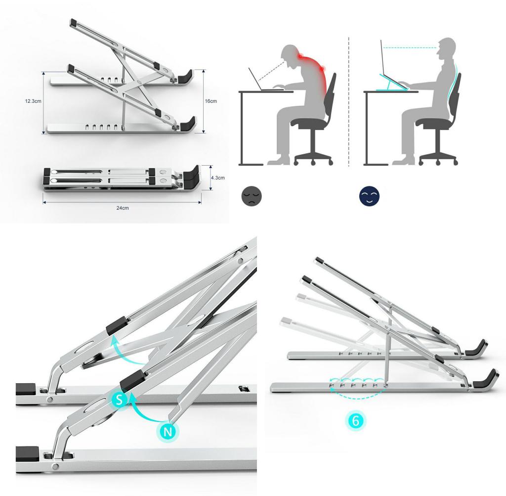Support Ordinateur Portable WIWU S400 Réglable En Aluminium ?>